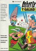 Image shows a sample cover of an Asterix album in Welsh.