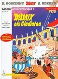 Image shows a sample cover of an Asterix album in Carinthian.