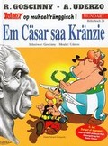 Image shows a sample cover of an Asterix album in Moselle Franconian.