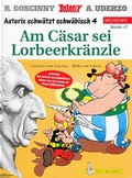 Image shows a sample cover of an Asterix album in Swabian.