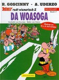 Image shows a sample cover of an Asterix album in Viennese German.